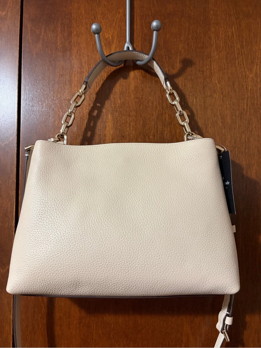 kate spade Aubrey Cream “Milk Glass” Pebbled  Leather Crossbody Shoulder Bag